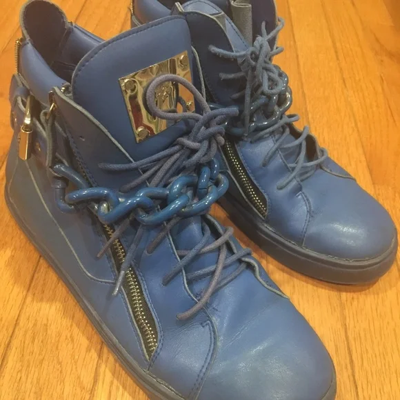 Giuseppe Zanetti Blue, Chained High Top’s - Picture 2 of 6